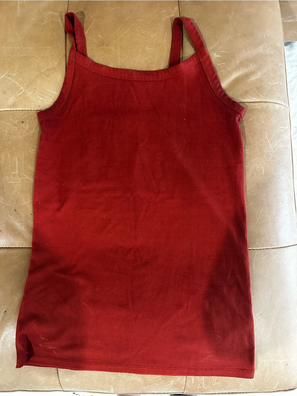 Ribbed Tank Top - Red
